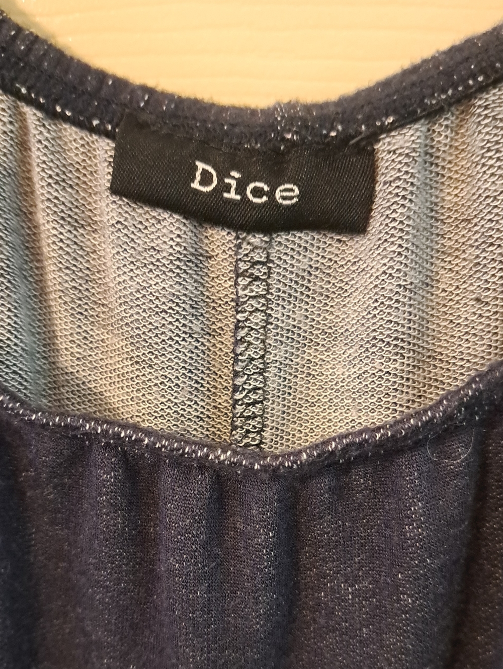 Dice Navy Crochet-Trim Bell Sleeve Mini Dress - Picture 6 of 9